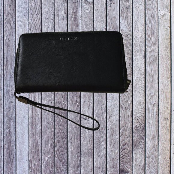 Miyin Women's Wristlet Wallet Zip Around Card Case 8 x 5 Inch Classic - Picture 1 of 5